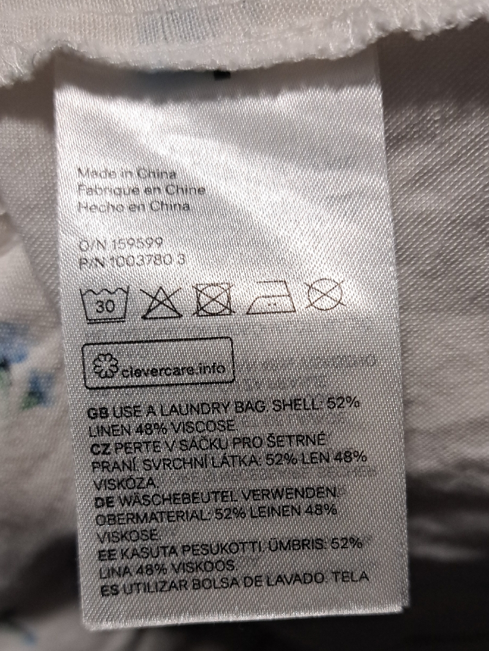 H&M White Mini Dress with Blue Floral Print - Picture 4 of 4